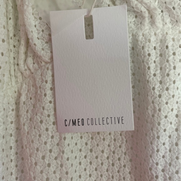 White Spaghetti Strap Summer Dress - C/MEO Collective Awakened Mini Dress - Picture 5 of 7